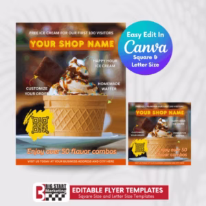 Ice Cream Shop Promo Template