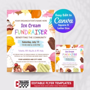Ice Cream Fundraiser Template