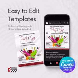 Paint & Sip Art Studio Template - Image 3