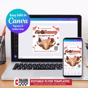 Sip and Scoop Ice Cream Template - Image 5