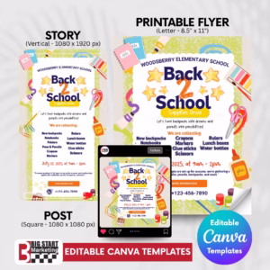 Back to School Supplies Drive Template