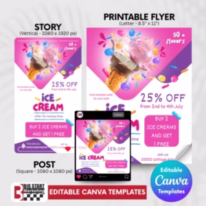 Ice Cream Shop Discount Template