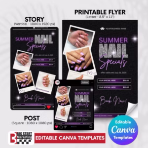 Nail Salon Shop Book Now Template